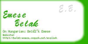 emese belak business card